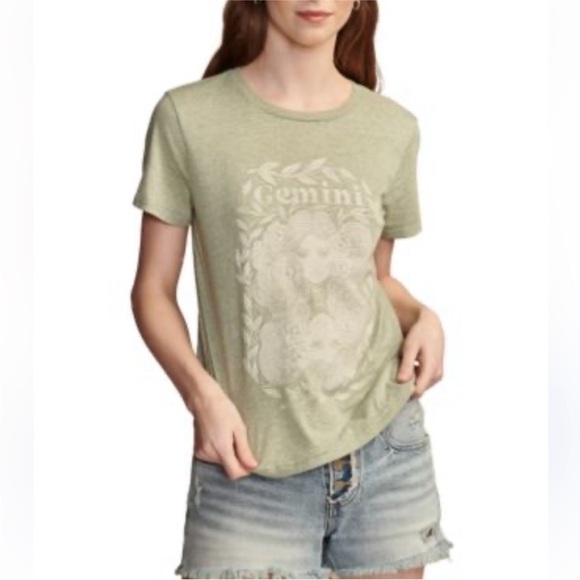 Lucky Brand Celestial Gemini
Graphic Green T-Shirt sz S - Picture 1 of 4